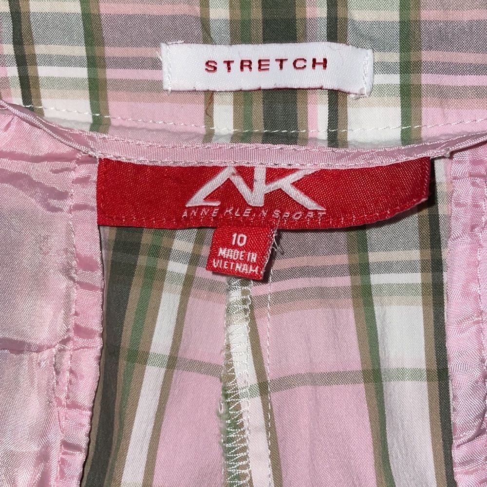 Anne Klein Sport active leisure longer shorts girly plaid - Picture 3 of 5